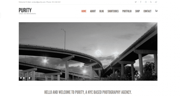 purity wordpress theme