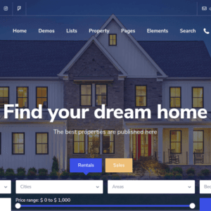 Get -WP Residence- Real Estate WordPress Theme