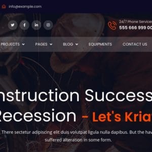 Get- Kriate Industrial Construction Website WordPress Theme
