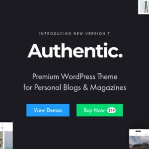 Get Authentic - Lifestyle Blog & Magazine WordPress Theme