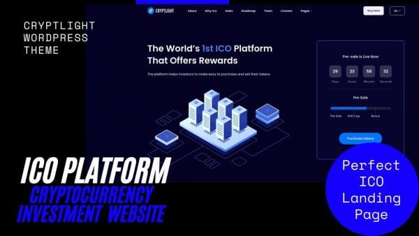 cryptlight ico landing page