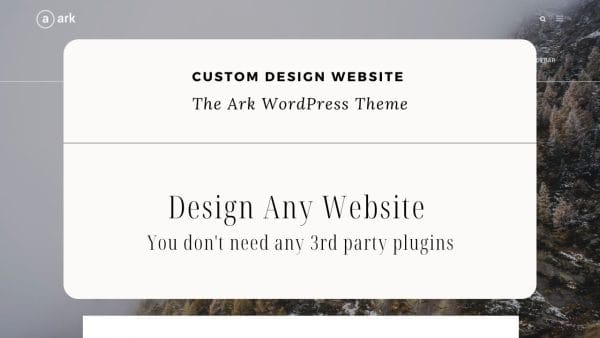 the ark wordpress theme